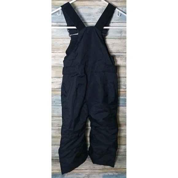 Columbia Kids Black Snow Bib Overalls Ski Grow System Kids 3T Winter Bibs Nylon - Picture 2 of 5